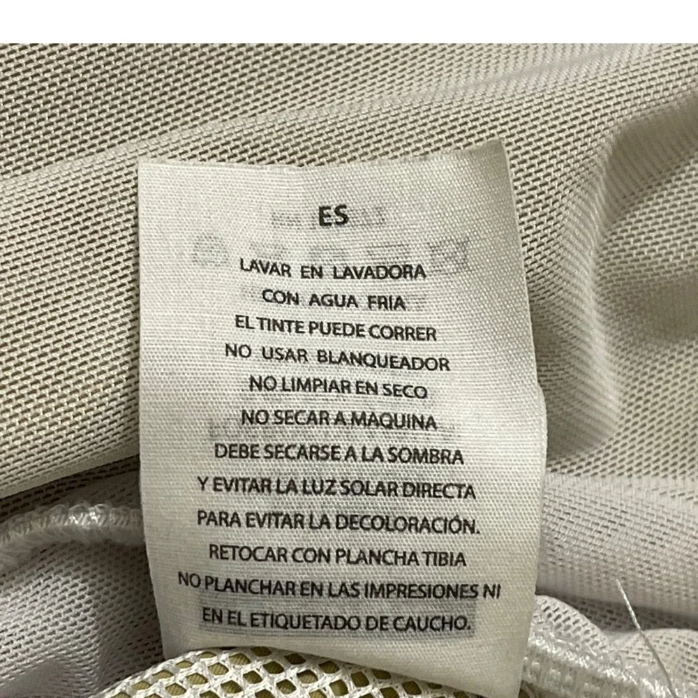 MAMMGIC Mens S/M Khaki Swim Trunks‎ Elastic Waist Drawstring Mesh Lined